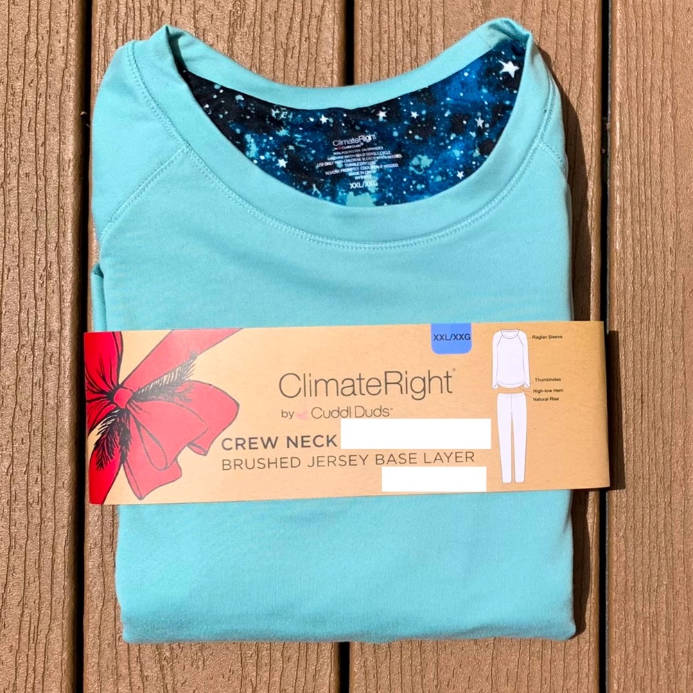CUDDL DUDS “CLIMATE RIGHT” SUPER SOFT BRUSHED JERSEY KNIT TOP SIZE XXL NWTS!